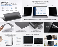 2-Wege Laptop-Bildschirmschutz PET-Schutzfolie Privatsphäre Hochwertige HD-Klare Blendschutz-PC-Filter