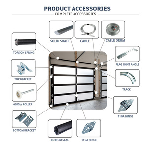 Puertas de garaje de vista completa de vidrio de aluminio templado superior automático seccional moderno de fábrica CHI para casa - Product Image 2