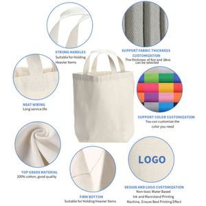 Sac fourre-tout personnalisé avec logo imprimé, en toile de coton biologique, grand format, pour la plage, les cadeaux, le shopping, avec poignées en corde, pliable, personnalisable par sublimation - Product Image 2