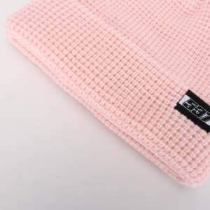 Unisex 100% acrílico invierno cálido sombrero suave con puños Waffle Knit Beanie logotipo personalizado otoño temporada al por mayor - Product Image 4