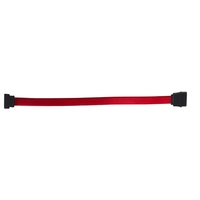 Hongjixin HJX-H-3088 SATA III 6.0 Gbps 7pin Kabel Flat Sudut Kanan Bawah Betina 0.35m PVC Foil untuk SSD/HDD 2.5''/3.5'' Merah