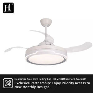 Nordic Cream <b>Modern</b> Simple Invisible <b>Ceiling</b> <b>Fan</b> Lamp LED Light Source DC Motor Living Bedroom Dining Room Home Smart <b>Fan</b> Lamp - Product Image 6