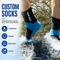 Chaussettes de pêche et de chasse imperméables à 3 couches avec logo personnalisé, chaussettes de ski et de randonnée coupe-vent pour l'extérieur