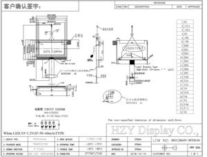 Pantalla LCD Monocromática de 2 Pulgadas, Matriz de 128x64 Puntos, Pantalla LCD COG Gráfica Positiva FSTN de 128x64 - Product Image 5