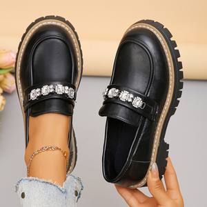 أحذية لوفرز بريطانية الطراز بمقاسات أوروبية، سهلة الارتداء، بنعل مطاطي سميك، أحذية منخفضة الارتفاع بطبقة واحدة، خريف <span class=keywords><strong>2025</strong></span>، تصميم عابر للحدود - Product Image 6