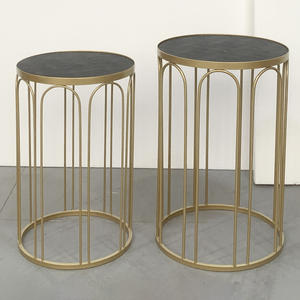 Mesa <span class=keywords><strong>Consola</strong></span> de Estilo Europeo Moderno con Superficie de Cuero y Base de <span class=keywords><strong>Metal</strong></span> para Dormitorio, Apartamento, Sala de Estar, Comedor, Entrada - Product Image 1