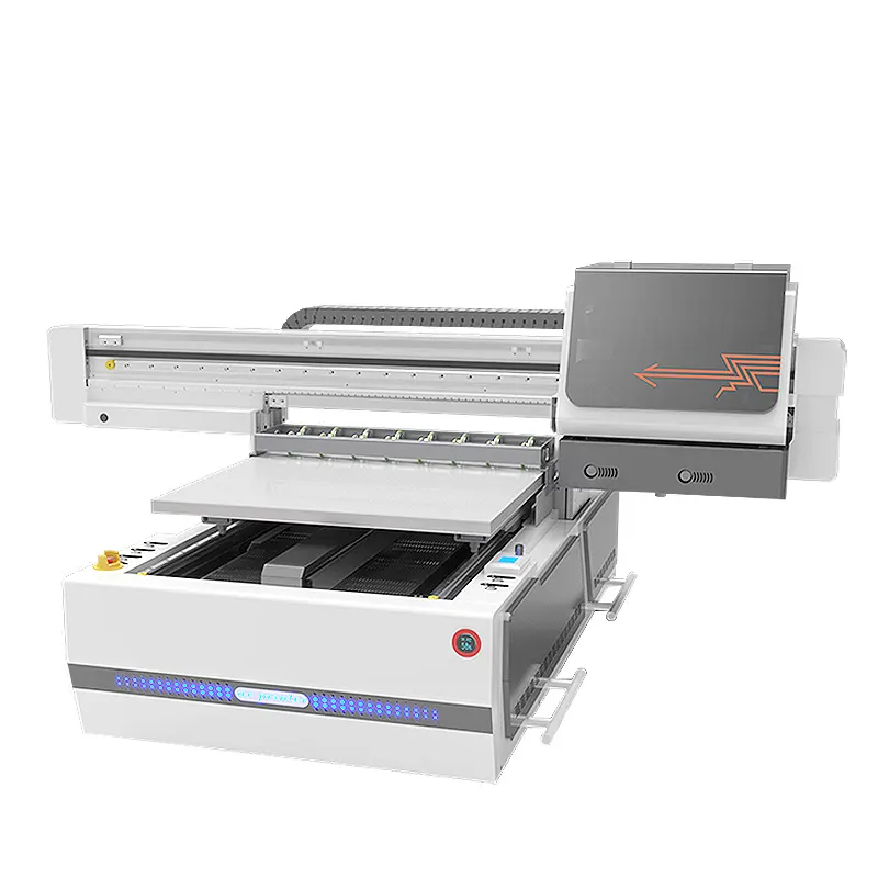 เครื่องพิมพ์ UV เซรามิคกรอบกระเบื้องทรงกระบอก 3D รีลีฟโลโก้ป้ายภาพตําแหน่งสเปรย์การพิมพ์เครื่อง 6090