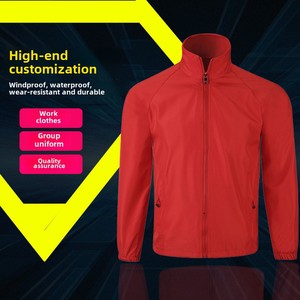 Autumn Group Work Clothes Customized <strong>Men's</strong> Women's Windbreaker Logo Printed <strong>Long</strong> <strong>Sleeve</strong> Windproof Jackets <strong>Vests</strong> Waistcoats - Product Image 4