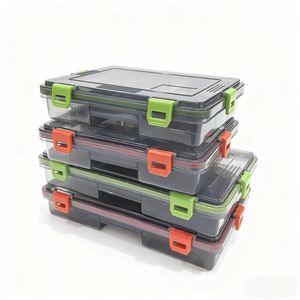 Boîtes de rangement pour matériel de pêche 27,6*17,6*5cm 22,6*17,6*5cm, organiseur de hameçons, boîte transparente avec séparateurs ajustables - Product Image 4