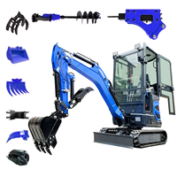 PENGIRIMAN GRATIS Mini Excavator 2 Ton EPA Mesin Kubota Alat Berat Konstruksi Crawler Digger Pertanian Baru 1 Ton 3.5 Ton Excavator Kompak