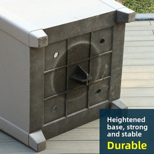 P453 Plastic Flower Pots &amp; <strong>Tall</strong> Square Planter Outdoor Stone-Like Large Square Bonsai Pot - Product Image 4