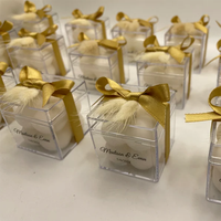 Petites Bougies Cadeaux pour Invités de Mariage, Faveurs Personnalisées en Forme de Cube Bulle, Présentoir de Cadeaux de Mariage