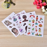 Étiquettes autocollantes translucides personnalisées de haute qualité, impression de feuille de fille, autocollants en vinyle pour ordinateur portable