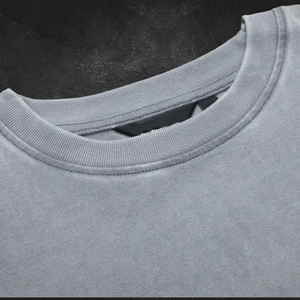 Camisetas Unisex al por Mayor de Alta Calidad, Estilo Urbano con Hombros Caídos, Diseño en Blanco para Impresión, Cuello Redondo, Camisetas para Hombre - Product Image 5