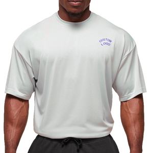 Camiseta Deportiva Casual de Alta Calidad para Hombre, Talla Grande, Tejido de Tela, Estampada, Transpirable, de Secado Rápido, Sin Arrugas, Corte Holgado, Manga Corta - Product Image 1