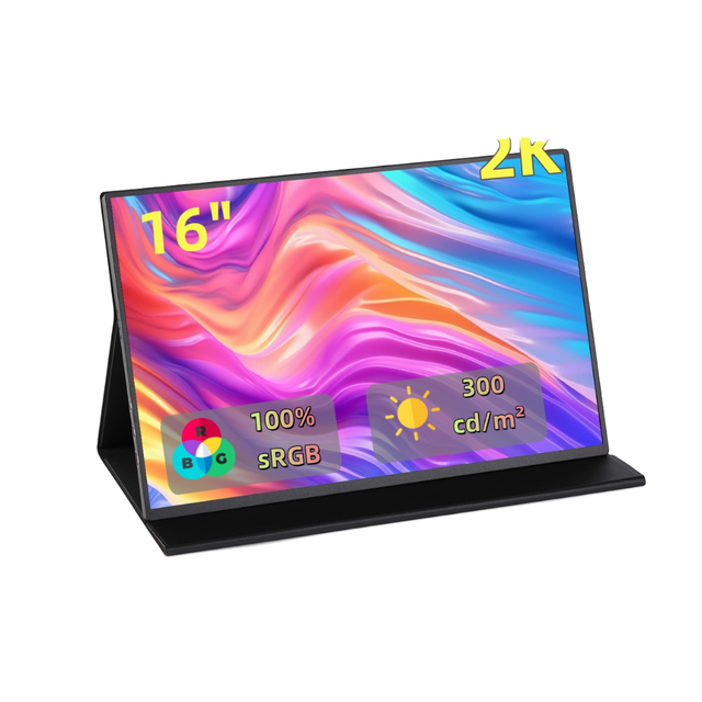 16 Inch 144Hz Ultra-Thin Portable Gaming Monitor IPS LCD Backlit Panel with 16:10 Screen Laptop Screen Extender