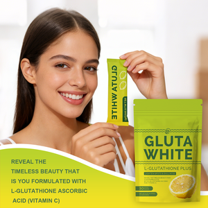 ราคาขายส่ง ผลิตภัณฑ์ฉลากส่วนตัว ผงวิตามินมัลติกลูต้าไธโอน 99% กลูต้าพลัส ผิวขาวกระจ่างใส สำหรับผิว ผม เล็บ สุขภาพ - Product Image 6