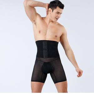 Bóxer moldeador de cuerpo para hombre, ropa interior de cintura alta con banda ajustable de malla, Control de barriga, nuevo - Product Image 1