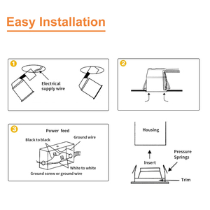 ETL được liệt kê 6 "remodel IC kín Trần lõm có thể ánh sáng chuyển đổi Kit sử dụng với Led Downlight trang bị thêm - Product Image 5