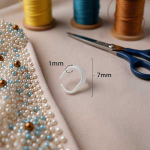 Fibbia a U Ilan 7mm Bianco K 60 pz per Perline da Abbigliamento - Product Image 2