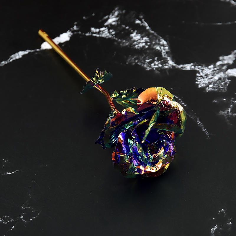 ดอกไม้ฟอยล์ทอง 7 สี แบบเดี่ยว + สีม่วง