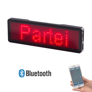 Placa de Identificación LED BT con Nombre Personalizable, Programable por Aplicación, Tablero de Mensajes Desplazables, Mini Pantalla LED HD para Texto, Dígitos y Patrones - Product Image 3