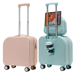 Equipaje Maleta de <span class=keywords><strong>viaje</strong></span> Batería y <span class=keywords><strong>cuna</strong></span> 18 pulgadas Cabin Crew Trolly <span class=keywords><strong>Mini</strong></span> maleta Vintage Kids Trolley Maleta Deluxe Bag - Product Image 6