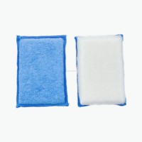 Éponge microfibre multi-usages en nylon absorbant l'eau, sans couture, pour le lavage de voitures et le nettoyage domestique