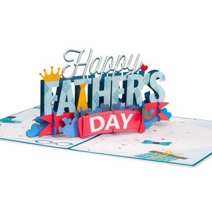 Biglietto d'Auguri 3D Pop-up per la Festa del Papà, Stampa Personalizzata, Biglietti Divertenti in Carta Pop-up per Papà - Product Image 2