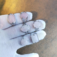 Anillos de Cristal Natural al por Mayor de Fábrica: Cuarzo Rosa, Ojo de Tigre, Aventurina, Ágata Musgosa - Sostenibles para DIY