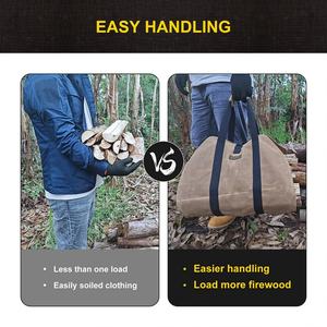 Firewood <b>Log</b> Carrier for <b>Fireplace</b> Personalized Large Heavy Duty Waterproof Canvas Firewood Tote Bag - Product Image 6