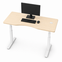 Cadre de bureau assis-debout avec double moteur, base de bureau électrique réglable en hauteur avec levage stable