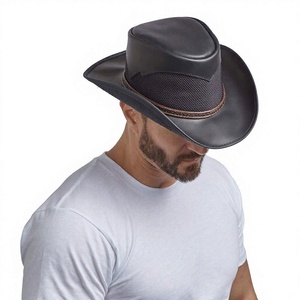 Polyester Cowboy <b>Hats</b> Western Cattleman Style Light Brown Braided <b>Band</b> Vintage XXL Unisex Adjustable Outdoor Wholesale - Product Image 6