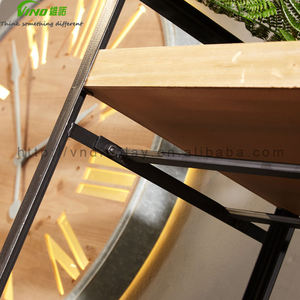 Chariot industriel à 4 étagères VINO WT231, présentoir de vente au détail avec finition vernie, montage facile, unités de rangement - Product Image 6