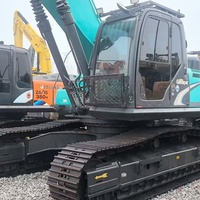 Excavatrice sur chenilles hydraulique de grande taille Kobelco SK350-8 de 35 tonnes, d'occasion, bien entretenue, prix avantageux à vendre