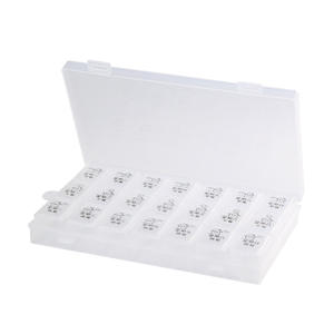 Large-Capacity 21-Compartment Transparent Plastic <b>Pill</b> Organizer Portable Daily Use Moisture-Proof Medicine Storage <b>Case</b> - Product Image 2