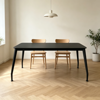 Ensemble de table et chaises de salle à manger en fer, style industriel moderne, table rectangulaire pour 4 personnes, meubles durables pour la maison, cuisine, restaurant