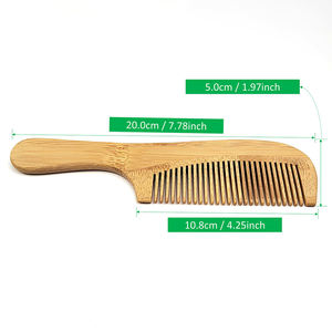 Logo personnalisé large dent <span class=keywords><strong>Afro</strong></span> <span class=keywords><strong>barbe</strong></span> pêche bois bambou cuir chevelu <span class=keywords><strong>brosse</strong></span> à cheveux et peigne ensembles pour la maison voyage hôtel - Product Image 5
