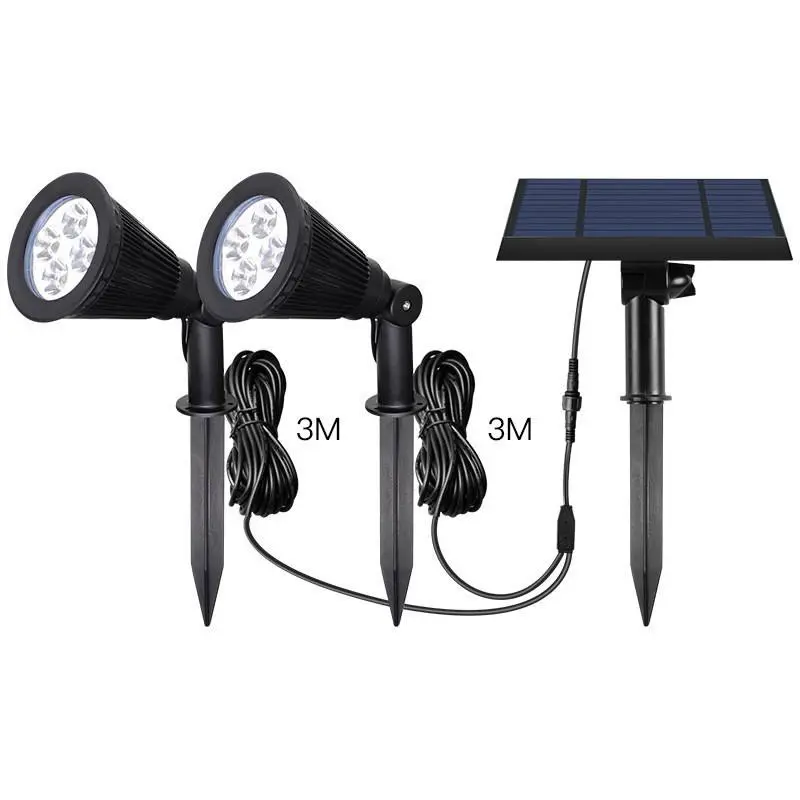 Fábrica vendas diretas Outdoor Garden Wall Mounted Floor Lamp Solar recarregável impermeável LED Lamp