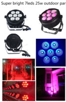 Projecteur de scène extérieur étanche IP65 DMX512 haute puissance P7 Razor 7 LED 25W RGBWA 5-en-1 COB LED Par64 pour fêtes, bars et scènes