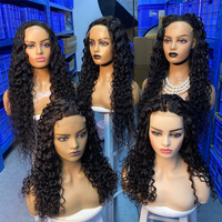 Perruque Lace Front 13x4 en Cheveux Humains Brésiliens Remy Vierge à Cuticules Alignées, Dentelle Transparente, Longue, pour Femmes Noires