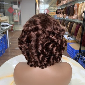 Pelucas de Cabello Humano 100% Real con Diadema, Estilo Corto y Voluminoso, Venta al Por Mayor - Product Image 2
