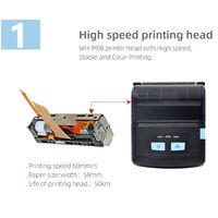 Printer Thermal Mini Mobile 3 inci WiFi QR Code OEM Murah dengan Bluetooth dan Baterai