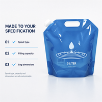 Sac Doypack Écologique Recyclable avec Poignée, Pochette en Plastique Résistante aux Déchirures pour l'Emballage de Détergent Liquide