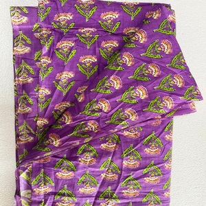 Tissu en molleton corail à motifs ethniques géométriques floraux en dobby 100% coton sur mesure - Doux, respirant, léger, accessoires pour filles - Product Image 1