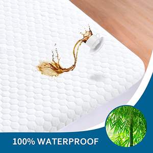 Soğutma jakarlı donatılmış yatak koruma pedi su geçirmez bambu dokuma şilte koruyucu benzersiz tasarım bambu jakarlı yatak - Product Image 3