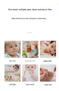 Toallitas Húmedas <span class=keywords><strong>para</strong></span> Bebés, 80 Unidades, Gruesas, Suaves, Antialérgicas, Amigables con la Piel, 99.9% Agua, Toallitas Desechables de Limpieza - Product Image 3
