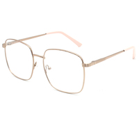 Gafas de Sol Unisex de Metal con Montura Grande, Diseño Simple, Lentes con Filtro de Luz Azul, 4 Colores, Precio Económico de Producción