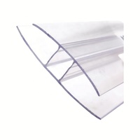 Profil transparent de polycarbonate de PVC de couleur claire pour le connecteur d'angle en verre de glaçage de verre de séparation de balcon