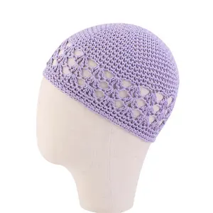S7949 New 2022 Autumn Winter Extra Large Stretchable Crochet Knitted Beanie Weave Kufi Hats Skull Caps